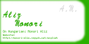 aliz monori business card